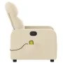 Sillón de masaje reclinable de tela crema de , Sillones - Ref: Foro24-374214, Precio: 203,18 €, Descuento: %