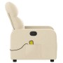 Sillón de masaje reclinable de tela crema de , Sillones - Ref: Foro24-374214, Precio: 206,26 €, Descuento: %