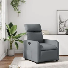 Gray synthetic leather recliner by , Armchairs - Ref: Foro24-374186, Price: 188,37 €, Discount: %