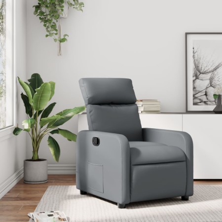Gray synthetic leather recliner by , Armchairs - Ref: Foro24-374186, Price: 191,63 €, Discount: %