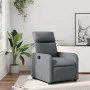 Sillón reclinable de cuero sintético gris de , Sillones - Ref: Foro24-374186, Precio: 188,34 €, Descuento: %