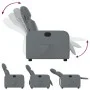 Sillón reclinable de cuero sintético gris de , Sillones - Ref: Foro24-374186, Precio: 188,34 €, Descuento: %