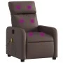 Reclining massage armchair in brown synthetic leather by , Armchairs - Ref: Foro24-374192, Price: 190,93 €, Discount: %