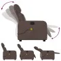 Reclining massage armchair in brown synthetic leather by , Armchairs - Ref: Foro24-374192, Price: 190,93 €, Discount: %
