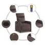 Reclining massage armchair in brown synthetic leather by , Armchairs - Ref: Foro24-374192, Price: 190,93 €, Discount: %