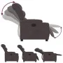 Sillón reclinable de tela marrón oscuro de , Sillones - Ref: Foro24-374152, Precio: 252,14 €, Descuento: %