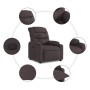 Sillón reclinable de tela marrón oscuro de , Sillones - Ref: Foro24-374152, Precio: 210,82 €