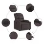 Sillón reclinable de tela marrón oscuro de , Sillones - Ref: Foro24-374152, Precio: 252,14 €, Descuento: %