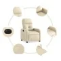 Cream Fabric Power Recliner by , Armchairs - Ref: Foro24-3206785, Price: 253,88 €, Discount: %