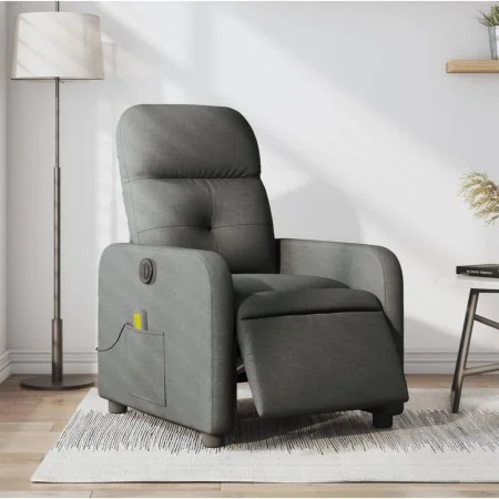 Sillón reclinable de masaje eléctrico tela gris oscuro de , Sillones - Ref: Foro24-3206787, Precio: 235,07 €, Descuento: %