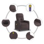 Elektrischer Massage-Liegestuhl dunkelbrauner Stoff von , Sessel - Ref: Foro24-3206791, Preis: 250,23 €, Rabatt: %