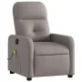 Sillón reclinable de masaje eléctrico tela gris taupe de , Sillones - Ref: Foro24-3206793, Precio: 269,60 €, Descuento: %