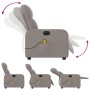 Sillón reclinable de masaje eléctrico tela gris taupe de , Sillones - Ref: Foro24-3206793, Precio: 264,30 €, Descuento: %
