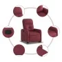 Reclining and elevating armchair in burgundy fabric by , Armchairs - Ref: Foro24-3206798, Price: 271,72 €, Discount: %