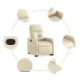 Cream Fabric Liftable Recliner by , Armchairs - Ref: Foro24-3206803, Price: 289,76 €, Discount: %