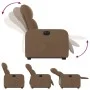 Sillón eléctrico reclinable elevable de tela marrón de , Sillones - Ref: Foro24-3206817, Precio: 322,22 €, Descuento: %