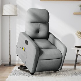 Sillón de masaje eléctrico reclinable elevable tela gris claro de , Sillones - Ref: Foro24-3206822, Precio: 313,55 €, Descuen...