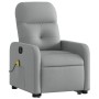 Light gray fabric electric reclining and lifting massage chair by , Armchairs - Ref: Foro24-3206822, Price: 313,55 €, Discoun...