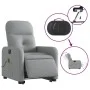 Light gray fabric electric reclining and lifting massage chair by , Armchairs - Ref: Foro24-3206822, Price: 334,65 €, Discoun...