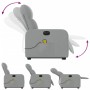 Light gray fabric electric reclining and lifting massage chair by , Armchairs - Ref: Foro24-3206822, Price: 313,55 €, Discoun...
