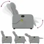 Light gray fabric electric reclining and lifting massage chair by , Armchairs - Ref: Foro24-3206822, Price: 334,65 €, Discoun...