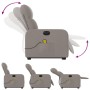 Sillón de masaje eléctrico reclinable elevable tela taupé de , Sillones - Ref: Foro24-3206829, Precio: 328,27 €