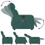 Sillón reclinable de masaje eléctrico tela verde oscuro de , Sillones - Ref: Foro24-3206696, Precio: 257,81 €, Descuento: %