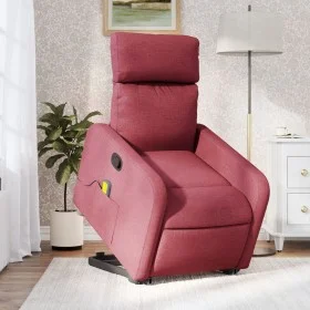 Red fabric liftable massage recliner by , Armchairs - Ref: Foro24-3206711, Price: 306,58 €, Discount: %