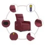 Red fabric liftable massage recliner by , Armchairs - Ref: Foro24-3206711, Price: 306,58 €, Discount: %
