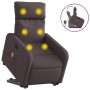 Silla de masaje reclinable de pie de tela marrón oscuro de , Sillones - Ref: Foro24-3206713, Precio: 286,93 €, Descuento: %