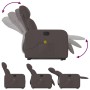Silla de masaje reclinable de pie de tela marrón oscuro de , Sillones - Ref: Foro24-3206713, Precio: 286,93 €, Descuento: %