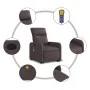 Dunkelbrauner Liege-Massagesessel aus Stoff von , Sessel - Ref: Foro24-3206713, Preis: 308,09 €, Rabatt: %