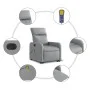 Elektrischer Massagesessel verstellbarer Stoff hellgrau von , Sessel - Ref: Foro24-3206726, Preis: 351,28 €, Rabatt: %