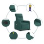 Elektrischer Massagesessel verstellbarer dunkelgrüner Stoff von , Sessel - Ref: Foro24-3206732, Preis: 320,87 €, Rabatt: %