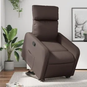 Sillón reclinable elevable cuero sintético marrón de , Sillones - Ref: Foro24-3206751, Precio: 272,94 €, Descuento: %