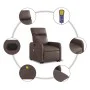 Brown Faux Leather Foot Massage Recliner by , Armchairs - Ref: Foro24-3206758, Price: 279,32 €, Discount: %