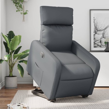 Gray synthetic leather electric reclining lift chair by , Armchairs - Ref: Foro24-3206766, Price: 299,35 €, Discount: %