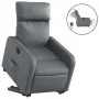 Sillón reclinable elevable eléctrico de cuero sintético gris de , Sillones - Ref: Foro24-3206766, Precio: 323,31 €, Descuento: %