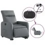 Sillón reclinable elevable eléctrico de cuero sintético gris de , Sillones - Ref: Foro24-3206766, Precio: 323,31 €, Descuento: %