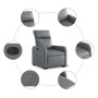 Gray synthetic leather electric reclining lift chair by , Armchairs - Ref: Foro24-3206766, Price: 299,35 €, Discount: %