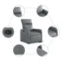 Sillón reclinable elevable eléctrico de cuero sintético gris de , Sillones - Ref: Foro24-3206766, Precio: 323,31 €, Descuento: %