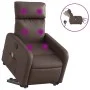 Sillón de masaje elevable eléctrico cuero sintético marrón de , Sillones - Ref: Foro24-3206772, Precio: 327,96 €, Descuento: %