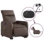 Sillón de masaje elevable eléctrico cuero sintético marrón de , Sillones - Ref: Foro24-3206772, Precio: 327,96 €, Descuento: %
