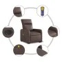Sillón de masaje elevable eléctrico cuero sintético marrón de , Sillones - Ref: Foro24-3206772, Precio: 327,96 €, Descuento: %