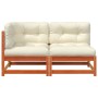 2-seater garden sofa with solid pine wood cushions by , Modular outdoor sofas - Ref: Foro24-838122, Price: 174,17 €, Discount: %