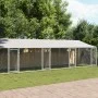 Hundekäfig Dach und Türen Stahl verzinkt grau 10x2x2 m von , Hundehütten und Zäune - Ref: Foro24-3209566, Preis: 751,42 €, Ra...