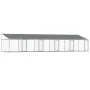Hundekäfig Dach und Türen Stahl verzinkt grau 10x2x2 m von , Hundehütten und Zäune - Ref: Foro24-3209566, Preis: 751,42 €, Ra...