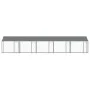 Hundekäfig Dach und Türen Stahl verzinkt grau 10x2x2 m von , Hundehütten und Zäune - Ref: Foro24-3209566, Preis: 751,42 €, Ra...