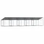 Hundekäfig Dach und Türen Stahl verzinkt grau 10x2x2 m von , Hundehütten und Zäune - Ref: Foro24-3209566, Preis: 751,42 €, Ra...