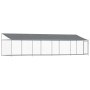 Hundekäfig Dach und Tür Stahl verzinkt grau 8x2x2 m von , Hundehütten und Zäune - Ref: Foro24-3209570, Preis: 389,75 €, Rabat...